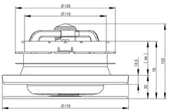 Zehnder ComfoValve Luna E125 afvoerventiel