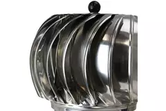 Windgedreven dakventilator Cowl 150 mm RVS inclusief plakplaat - 65m3/h