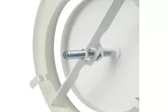 Ventilatie afvoer ventielen metaal Ø 200 mm RAL 9010 met klemveren - DVSC200