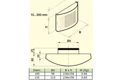 Ventilatie toevoer ventiel Ø 100mm met geperforeerde kap voor wandmontage WIT - DTQA100