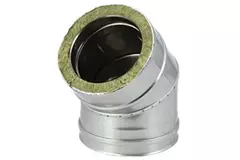 DW diameter 80 mm (80/130) bocht 45 gr I316L/I304 (D0,5/0,6)