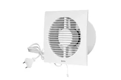 Badkamer ventilator Ø 125 mm Wit met trekkoord en stekker - EE125WP