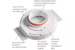 Ergovent instucbaar frameloos ventilatieventiel rond 100 mm