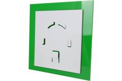 Badkamer ventilator Ø 100 mm met Trekkoord en Stekker - kunststof front groen