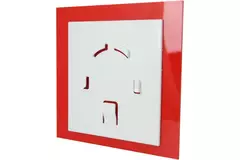 Air Roxy badkamerventilator met aansluitdiameter 100 mm met trekkoord en stekker - kunststof front rood