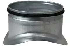 Zadelstuk Ø 125mm - 80mm (90°) - Gegalvaniseerd