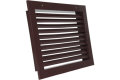 Wandrooster aluminium enkelvoudig instelbaar - met schroefgaten - 300x200 RAL 3007