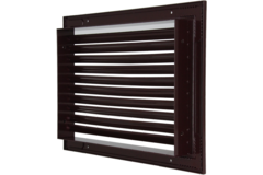 Wandrooster aluminium enkelvoudig instelbaar - met schroefgaten - 300x200 RAL 3007