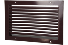 Wandrooster aluminium enkelvoudig instelbaar - met schroefgaten - 300x200 RAL 3007