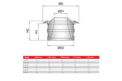 Jet rooster 200mm muur- en wandmontage RAL 9005