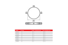 Thermoduct 13mm beugel  200mm - PC13TD