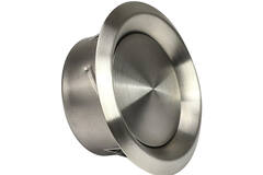 RVS ventilatie ventiel 160mm toevoer -en afvoer met klemveren - DVI-C160