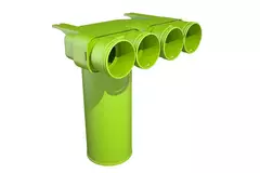 Ubbink Air Excellent 23C ventieladapter 125 4x90°