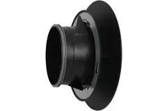 Imaginair RLV ventiel groot Ø 125 mm  - montageveren + ring - zwart
