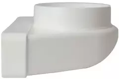 Rechthoekige kunststof verticale 90° bocht Ø150mm - 220x90mm KLD29-150