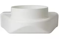 Rechthoekige kunststof verticale 90° bocht Ø150mm - 220x90mm KLD29-150