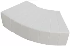 Rechthoekig kunststof horizontale 15-60 ° bocht 110x55 - KLH15-60