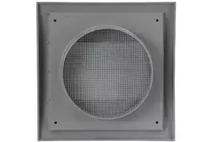 Lamellenrooster overdruk ventilatierooster 190x190 diameter: 125 grijs - ND12ZP