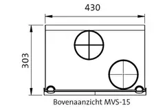 Orcon MVS-15RHBP Pakket 550 m³/h + vochtsensor + RFT bediening + 4 ventielen - perilex stekker