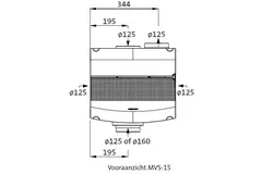 Orcon MVS-15RHBP Pakket 550 m³/h + vochtsensor + RFT bediening + 4 ventielen - perilex stekker