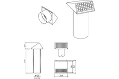 Thermoduct geveldoorvoer 125 mm
