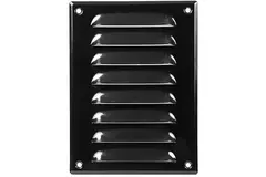 Metalen ventilatierooster vierkant 140x190 mm zwart - MR1419M - RAL9005