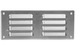 Metalen ventilatierooster vierkant 260x105 mm aluminium - MR26105Al