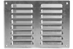Metalen ventilatierooster vierkant 260x190 mm aluminium - MR2619Al