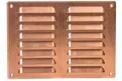 Metalen ventilatierooster vierkant 260x190 mm koper - MR2619Cu