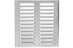 Metalen ventilatierooster vierkant 260x280 mm aluminium - MR2628Al
