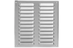 Metalen ventilatierooster vierkant 260x280 mm rvs - MR2628i
