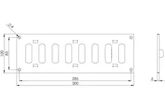 Metalen rooster verstelbaar 300x100 gegalvaniseerd - MR3010RZn