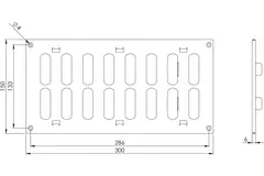 Metalen rooster verstelbaar 300x150mm wit - MR3015R - RAL9016