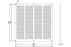 Metalen rooster 400x400mm zwart - MR4040M - RAL9005