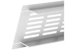 Plintrooster aluminium - wit L=500mm x H=40mm -RA450