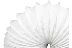 PVC 100 mm flexibele witte slang - 6 m