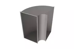 Bocht 90 graden verticaal 100 mm x 100 mm