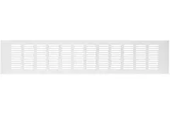 Plintrooster aluminium - wit L=500mm x H=100mm - RA1050