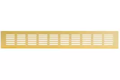 Plintrooster aluminium - goud L=400mm x H=60mm -RA640G
