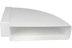 Rechthoekige kunststof horizontale 90° bocht 220x90mm - KLH29-90