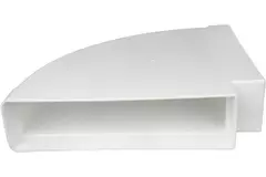 Rechthoekige kunststof horizontale 90° bocht 220x90mm - KLH29-90