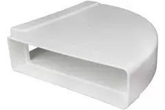 Rechthoekige kunststof horizontale 90° bocht 220x90mm - KLH29-90