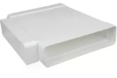 Rechthoekig kunststof T-stuk 220x90mm - KT29
