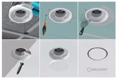 Ergovent instucbaar frameloos ventilatieventiel rond 100 mm