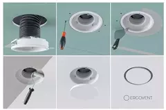 Ergovent instucbaar frameloos ventilatieventiel rond 100 mm