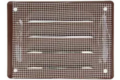 Metalen ventilatierooster vierkant 140x105 mm bruin - MR14105B