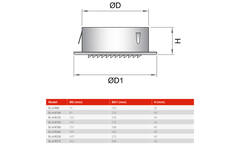 Ventilatierooster rond 80mm aluminium - EL-A-R80 ALU