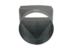 Verloopstuk 220x80 mm naar diameter 125 mm tbv instortkanaal