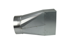 Verloopstuk 220x80 mm naar diameter 125 mm tbv instortkanaal