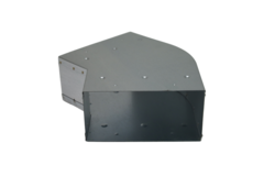Gegalvaniseerde bocht 45 graden afmetingen 220x80 mm